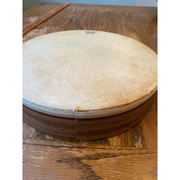 Vintage Remo PTS Drumhead 12" Made In USA With Wooden Frame - Picture 2 of 6